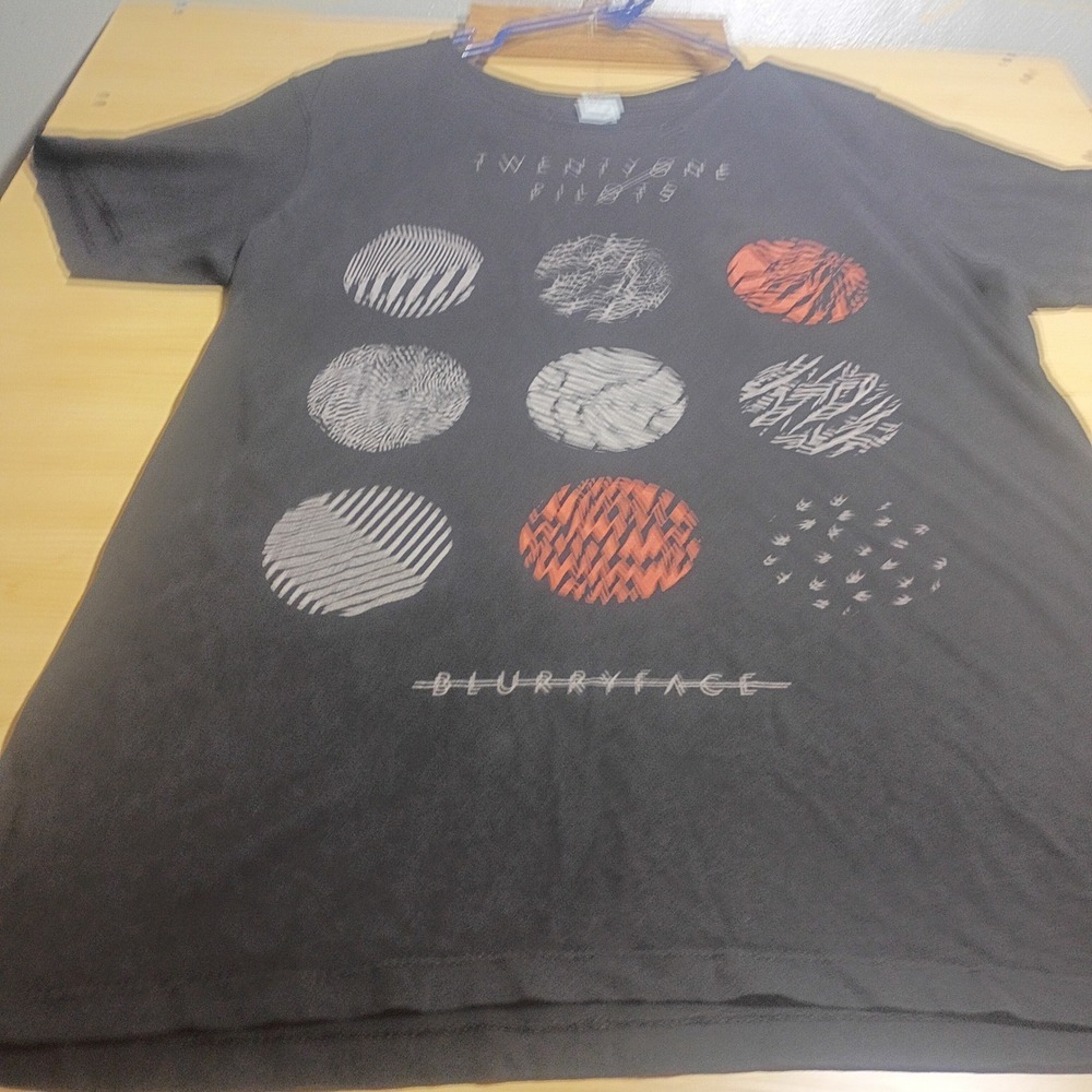 Pacific Twenty One Pilots T-Shirt, Men L Black Blurryface Band Tee
